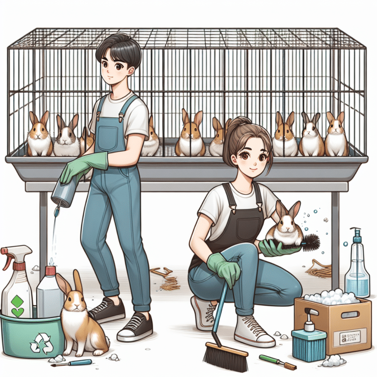 Cleaning Rabbit Cages Efficiently